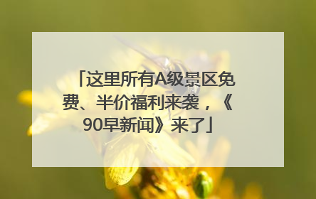 这里所有A级景区免费、半价福利来袭，《90早新闻》来了