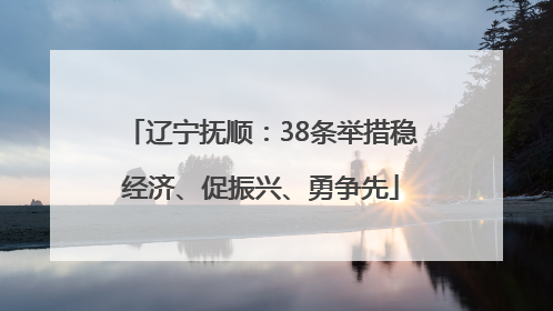 辽宁抚顺：38条举措稳经济、促振兴、勇争先