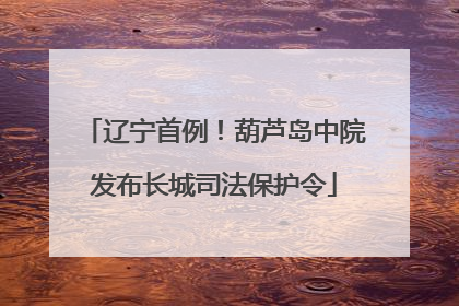 辽宁首例！葫芦岛中院发布长城司法保护令