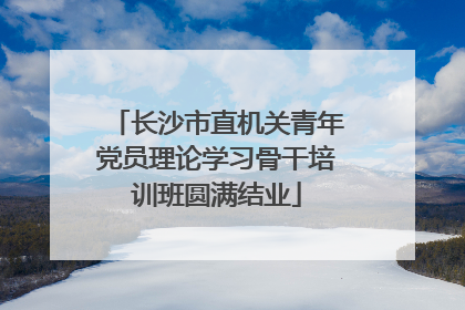 长沙市直机关青年党员理论学习骨干培训班圆满结业