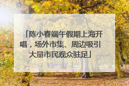 陈小春端午假期上海开唱，场外市集、周边吸引大量市民观众驻足