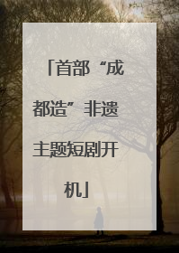 首部“成都造”非遗主题短剧开机