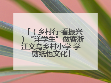 （乡村行·看振兴）“洋学生”做客浙江义乌乡村小学 学剪纸悟文化