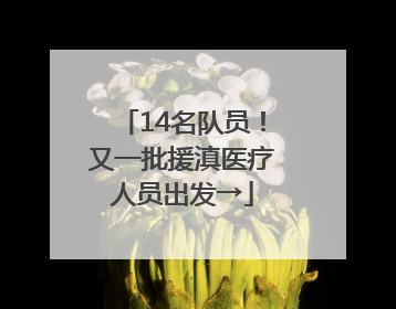 14名队员！又一批援滇医疗人员出发→