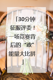 30分钟征服评委！一场竞赛背后的“政”能量大比拼