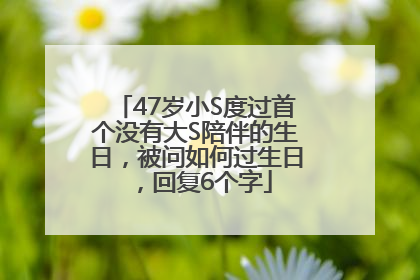 47岁小S度过首个没有大S陪伴的生日，被问如何过生日，回复6个字