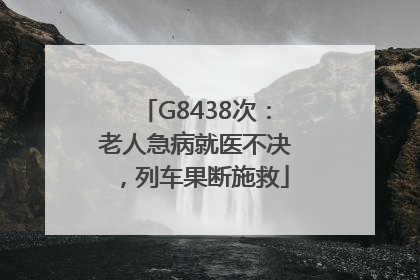 G8438次：老人急病就医不决，列车果断施救